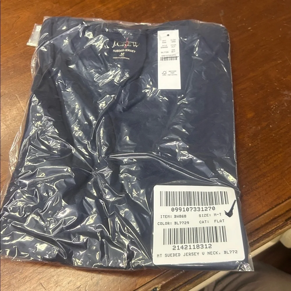 J Crew Tall sueded cotton V-neck T-shirt BW868